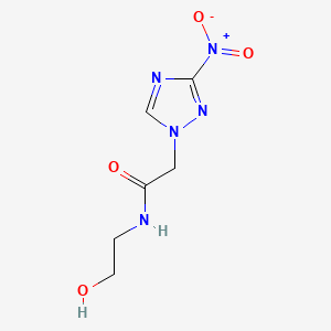 molecular formula C6H9N5O4 B1678844 N-(2-Hydroxyethyl)-2-(3-nitro-1,2,4-triazol-1-yl)acetamide CAS No. 104958-85-2