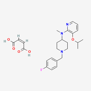 molecular formula C25H32IN3O5 B1678850 RBI-257 Maleate 