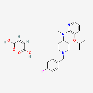 molecular formula C25H32IN3O5 B1678850 RBI-257 Maleate CAS No. 911378-38-6