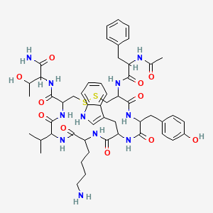 molecular formula C52H69N11O11S2 B1678853 Acetylphenylalanyl-cysteinyl-tyrosyl-tryptophyl-lysyl-valyl-cysteinyl-threoninamide CAS No. 103237-51-0