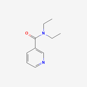 molecular formula C10H14N2O B1678874 Nikethamide (Standard) CAS No. 59-26-7