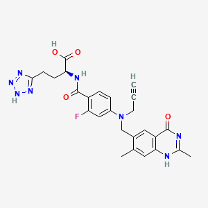 molecular formula C26H25FN8O4 B1678894 培维特雷赛 CAS No. 153537-73-6