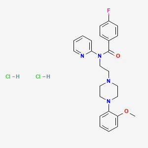 molecular formula C25H29Cl2FN4O2 B1678905 p-MPPF dihydrochloride CAS No. 223699-41-0