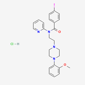 molecular formula C25H28ClIN4O2 B1678906 p-MPPI monohydrochloride CAS No. 220643-77-6