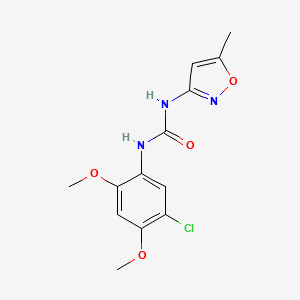 molecular formula C13H14ClN3O4 B1678922 1-(5-氯-2,4-二甲氧基苯基)-3-(5-甲基异噁唑-3-基)脲 CAS No. 501925-31-1
