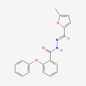 molecular formula C19H16N2O3 B1678932 N-[(E)-(5-Methylfuran-2-yl)methylideneamino]-2-phenoxybenzamide CAS No. 113906-27-7
