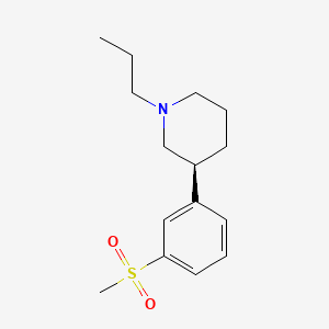 molecular formula C15H23NO2S B1678933 3-[3-(Methanesulfonyl)phenyl]-1-propylpiperidine CAS No. 146798-66-5