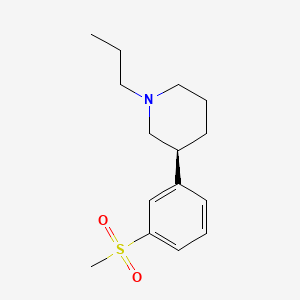molecular formula C15H23NO2S B1678933 Piperidine, 3-(3-(methylsulfonyl)phenyl)-1-propyl-, (S)- CAS No. 146798-66-5