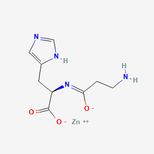 molecular formula C9H12N4O3Zn B1678969 Polaprezinc CAS No. 107667-60-7