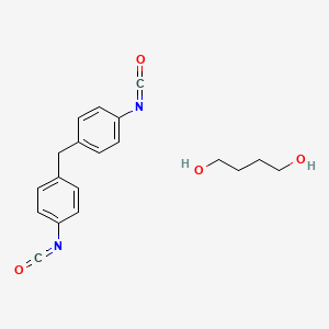 molecular formula C19H20N2O4 B1678996 butane-1,4-diol;1-isocyanato-4-[(4-isocyanatophenyl)methyl]benzene CAS No. 25805-16-7