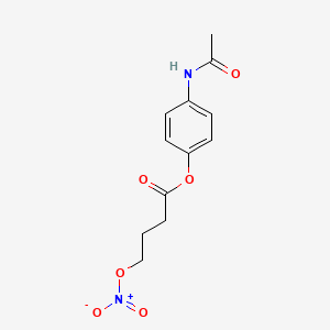 molecular formula C12H14N2O6 B1679006 Nitroparacetamol CAS No. 326850-30-0