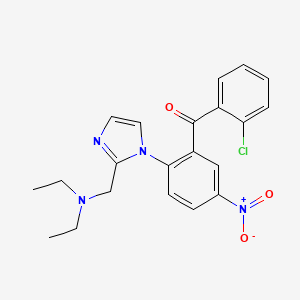 molecular formula C21H21ClN4O3 B1679012 Nizofenone CAS No. 54533-85-6