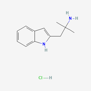 molecular formula C12H17ClN2 B1679014 1H-Indole-2-ethanamine, alpha,alpha-dimethyl-, monohydrochloride CAS No. 3417-71-8