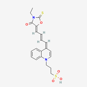 molecular formula C21H22N2O5S2 B1679017 3-[(4Z)-4-[(E,4Z)-4-(3-ethyl-4-oxo-2-sulfanylidene-1,3-oxazolidin-5-ylidene)but-2-enylidene]quinolin-1-yl]propane-1-sulfonic acid CAS No. 71960-70-8