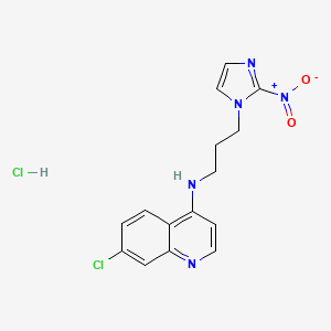 molecular formula C15H15Cl2N5O2 B1679025 4-(3-(2-Nitro-1-imidazolyl)-propylamino)-7-chloroquinoline hydrochloride CAS No. 221292-08-6