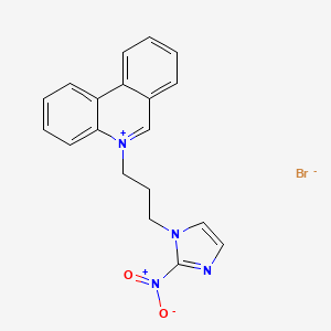 molecular formula C19H17BrN4O2 B1679026 5-(3-(2-Nitro-1H-imidazol-1-yl)propyl)-phenanthridinium bromide CAS No. 121064-77-5