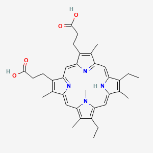 molecular formula C35H40N4O4 B1679035 N-methyl mesoporphyrin IX CAS No. 142234-85-3