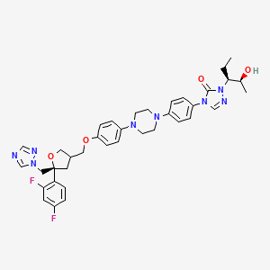 molecular formula C37H42F2N8O4 B1679051 4-[4-[4-[4-[[(5R)-5-(2,4-difluorophenyl)-5-(1,2,4-triazol-1-ylmethyl)oxolan-3-yl]methoxy]phenyl]piperazin-1-yl]phenyl]-2-[(2S,3S)-2-hydroxypentan-3-yl]-1,2,4-triazol-3-one CAS No. 171228-49-2