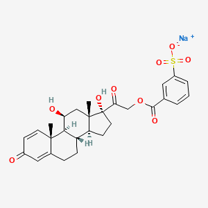 molecular formula C28H31NaO9S B1679065 Prednisolone sodium metazoate CAS No. 630-67-1