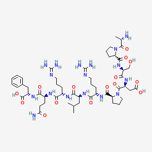 molecular formula C52H83N17O15 B1679082 Preprosomatostatin (25-34) CAS No. 112173-60-1