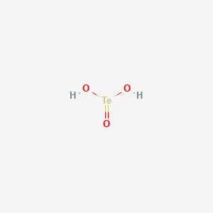 molecular formula H2TeO3<br>H2O3Te B167909 Tellurous acid CAS No. 10049-23-7