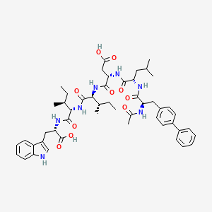 molecular formula C50H65N7O10 B1679107 Acetyldiphenylalanyl-leucyl-aspartyl-isoleucyl-isoleucyl-tryptophan CAS No. 143037-36-9