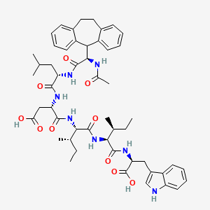 B1679108 Ac-(5H-Dibenzyl(a,d)cycloheptene-10,11-dihydroglycine-leu-asp-ile-ile-trp) CAS No. 153049-49-1