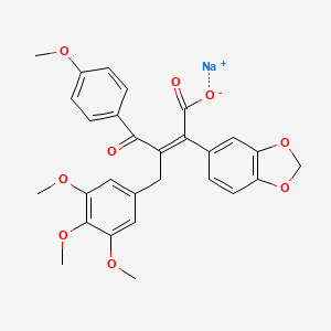 molecular formula C28H26NaO9 B1679115 CID 171370505 CAS No. 162412-70-6