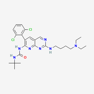 molecular formula C26H35Cl2N7O B1679120 PD-161570 CAS No. 192705-80-9