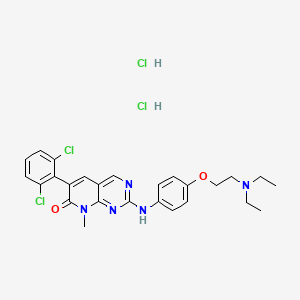 molecular formula C26H29Cl4N5O2 B1679122 PD0166285 (dihydrochloride) CAS No. 212391-63-4