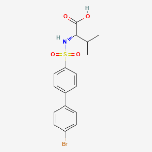 molecular formula C17H18BrNO4S B1679123 (S)-2-(4'-Bromo-[1,1'-biphenyl]-4-ylsulfonamido)-3-methylbutanoic acid CAS No. 199850-67-4