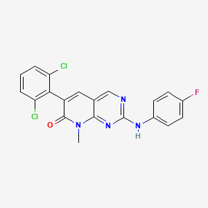molecular formula C20H13Cl2FN4O B1679129 PD173956 CAS No. 305820-76-2