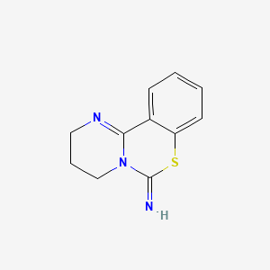 molecular formula C11H11N3S B1679137 3,4-dihydro-2H-pyrimido[1,2-c][1,3]benzothiazin-6-imine CAS No. 72596-74-8