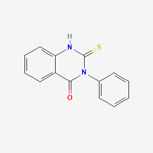 molecular formula C14H10N2OS B1679142 2-Mercapto-3-phenyl-3H-quinazolin-4-one CAS No. 18741-24-7