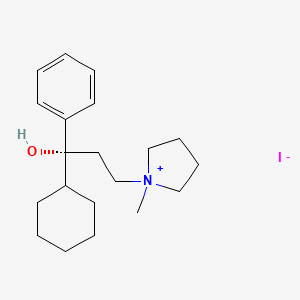 molecular formula C19H30ClNO B1679154 (+-)-alpha-Cyclohexyl-alpha-phenyl-1-pyrrolidinepropanol hydrochloride CAS No. 32381-60-5