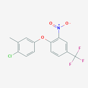 molecular formula C14H9ClF3NO3 B167917 1-(4-Chloro-3-methylphenoxy)-2-nitro-4-(trifluoromethyl)benzene CAS No. 1799-97-9