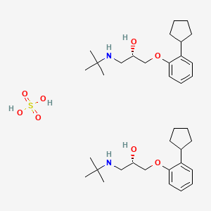 molecular formula C36H60N2O8S B1679224 Penbutolol sulfate CAS No. 38363-32-5