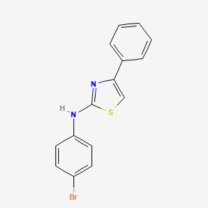 molecular formula C15H11BrN2S B1679233 N-(4-bromophenyl)-4-phenyl-1,3-thiazol-2-amine CAS No. 108237-91-8