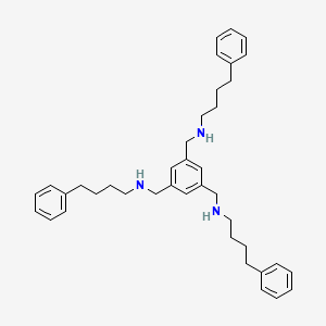 molecular formula C39H51N3 B1679241 N,N',N''-Tris(4-phenylbutyl)benzene-1,3,5-trimethanamine CAS No. 112169-14-9