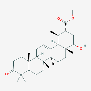 molecular formula C31H48O4 B1679256 methyl (1R,2R,4S,4aR,6aR,6aS,6bR,8aR,12aR,14bS)-4-hydroxy-1,4a,6a,6b,9,9,12a-heptamethyl-10-oxo-1,2,3,4,5,6,6a,7,8,8a,11,12,13,14b-tetradecahydropicene-2-carboxylate CAS No. 109974-21-2