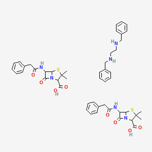 molecular formula C48H56N6O8S2 B1679272 Benzathine penicillin G CAS No. 1538-09-6