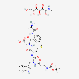 molecular formula C44H66N8O14S B1679284 Pentagastrin meglumine CAS No. 57448-84-7