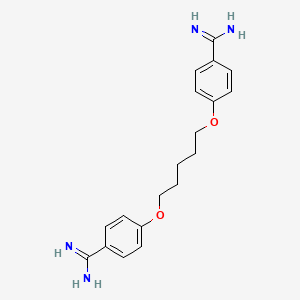 molecular formula C19H24N4O2 B1679287 Pentamidine CAS No. 100-33-4