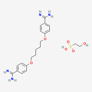 molecular formula C23H36N4O10S2 B1679289 Pentamidine isethionate CAS No. 140-64-7