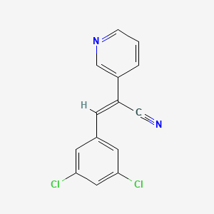 molecular formula C14H8Cl2N2 B1679308 Tyrphostin RG 14620 CAS No. 136831-49-7