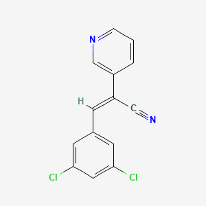 molecular formula C14H8Cl2N2 B1679308 (E)-3-(3,5-dichlorophenyl)-2-pyridin-3-ylprop-2-enenitrile CAS No. 136831-49-7
