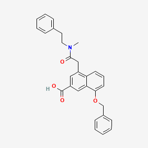 molecular formula C29H27NO4 B1679309 RG 14893 CAS No. 141835-49-6