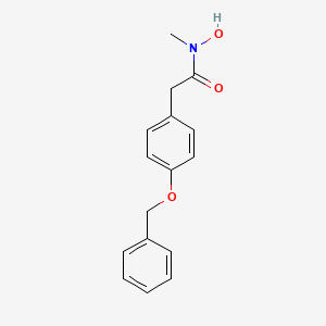 molecular formula C16H17NO3 B1679311 N-Methyl-4-benzyloxyphenylacetohydroxamic acid CAS No. 120602-97-3