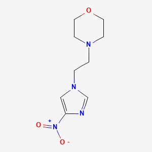molecular formula C9H14N4O3 B1679318 4-(2-(4-硝基-1H-咪唑-1-基)乙基)吗啉 CAS No. 6497-78-5