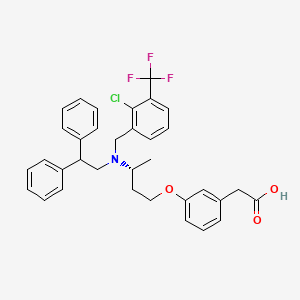 molecular formula C34H33ClF3NO3 B1679319 RGX-104 free Acid CAS No. 610318-54-2